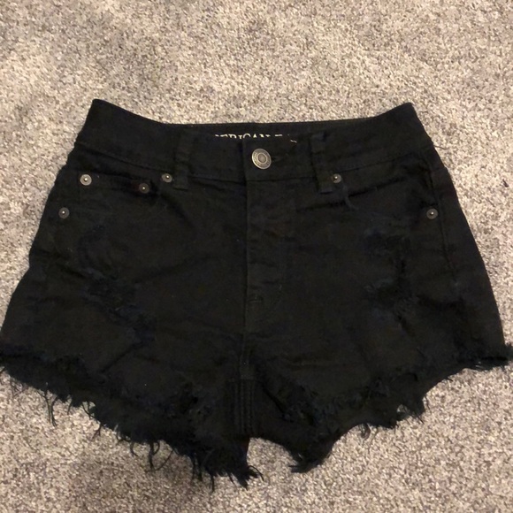 black denim shorts american eagle